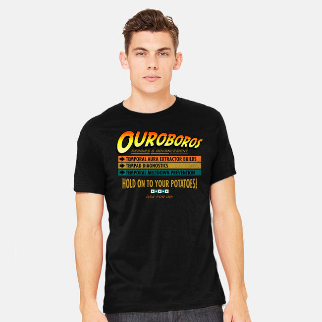 Ouroboros Repairs-Mens-Heavyweight-Tee-rocketman_art