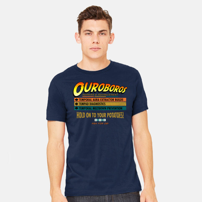 Ouroboros Repairs-Mens-Heavyweight-Tee-rocketman_art