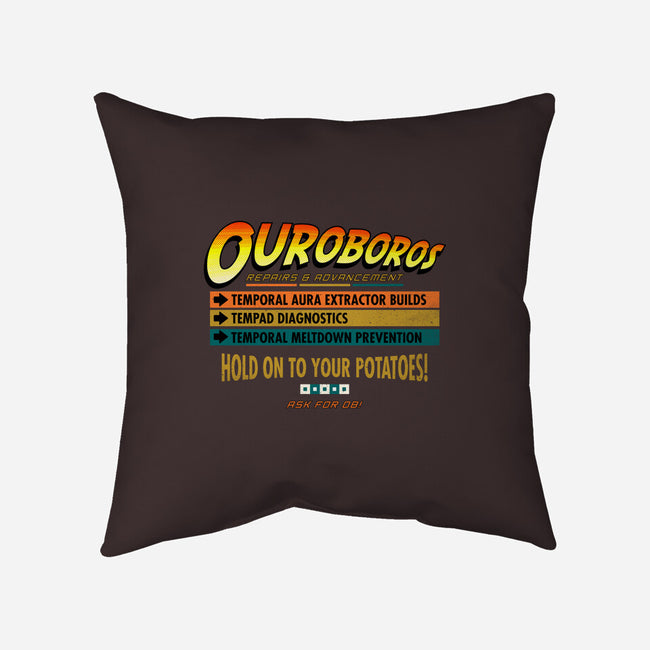 Ouroboros Repairs-None-Non-Removable Cover w Insert-Throw Pillow-rocketman_art