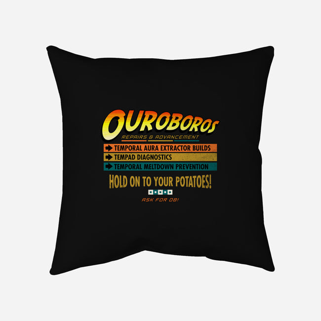 Ouroboros Repairs-None-Removable Cover-Throw Pillow-rocketman_art