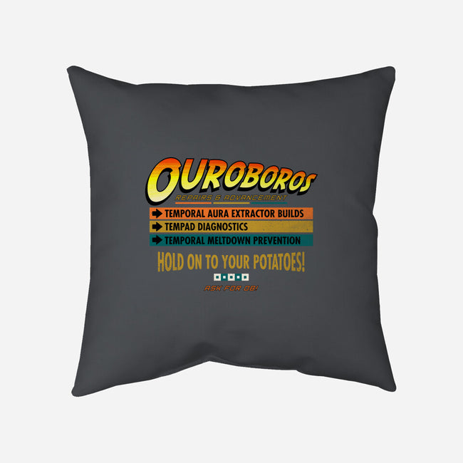 Ouroboros Repairs-None-Removable Cover-Throw Pillow-rocketman_art