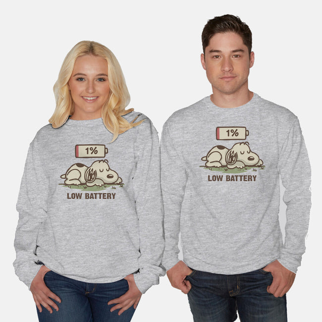 Low Battery-Unisex-Crew Neck-Sweatshirt-Xentee