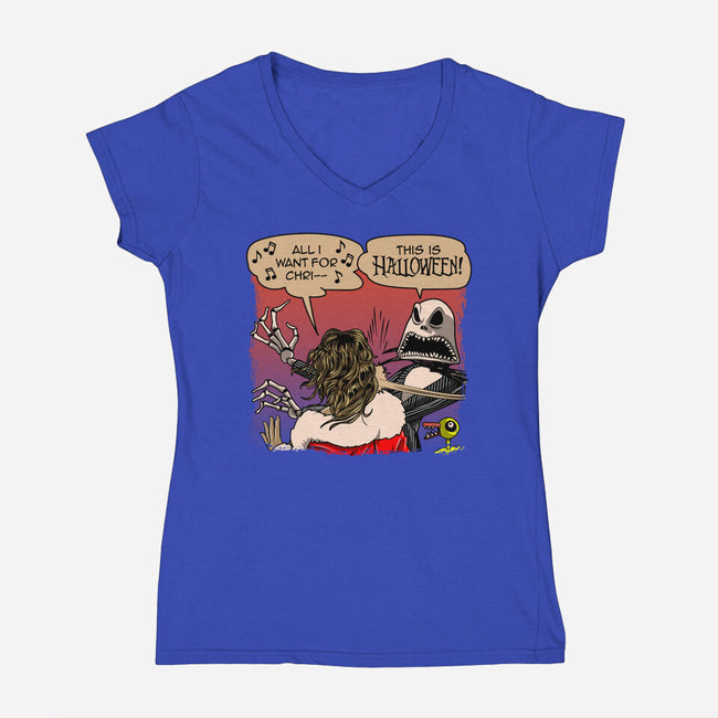 Jack Slap-Womens-V-Neck-Tee-goodidearyan