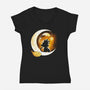 Monkey Moon-Womens-V-Neck-Tee-Vallina84