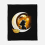 Monkey Moon-None-Fleece-Blanket-Vallina84