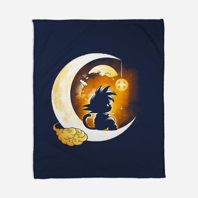 Monkey Moon-None-Fleece-Blanket-Vallina84