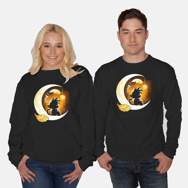 Monkey Moon-Unisex-Crew Neck-Sweatshirt-Vallina84