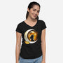 Monkey Moon-Womens-V-Neck-Tee-Vallina84