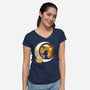 Monkey Moon-Womens-V-Neck-Tee-Vallina84