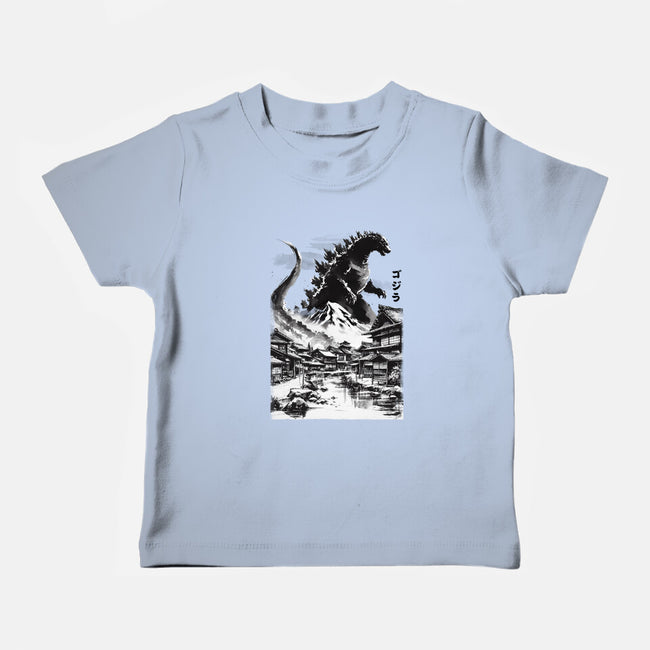 King In The Japanese Village-Baby-Basic-Tee-DrMonekers