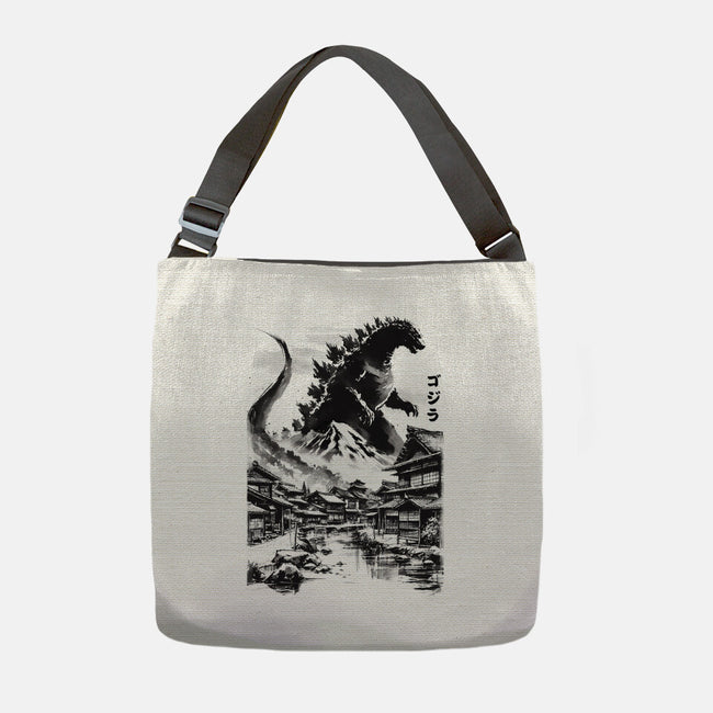 King In The Japanese Village-None-Adjustable Tote-Bag-DrMonekers