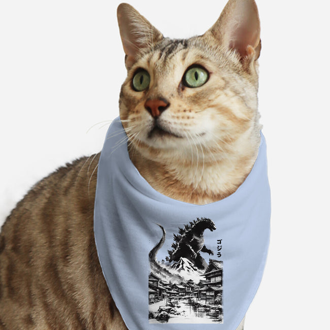 King In The Japanese Village-Cat-Bandana-Pet Collar-DrMonekers