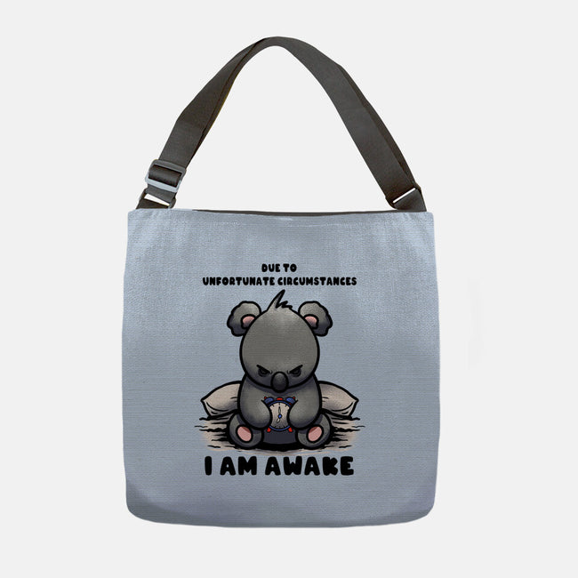 Unfortunately I Am Awake-None-Adjustable Tote-Bag-fanfabio