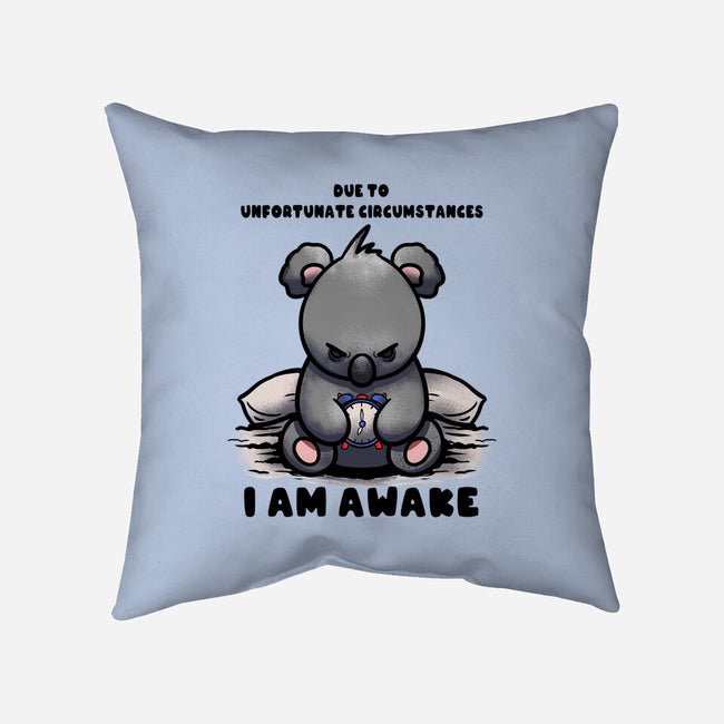 Unfortunately I Am Awake-None-Removable Cover-Throw Pillow-fanfabio