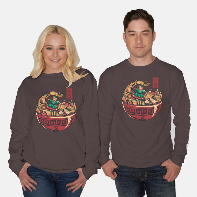 Ramen Surfing-Unisex-Crew Neck-Sweatshirt-erion_designs