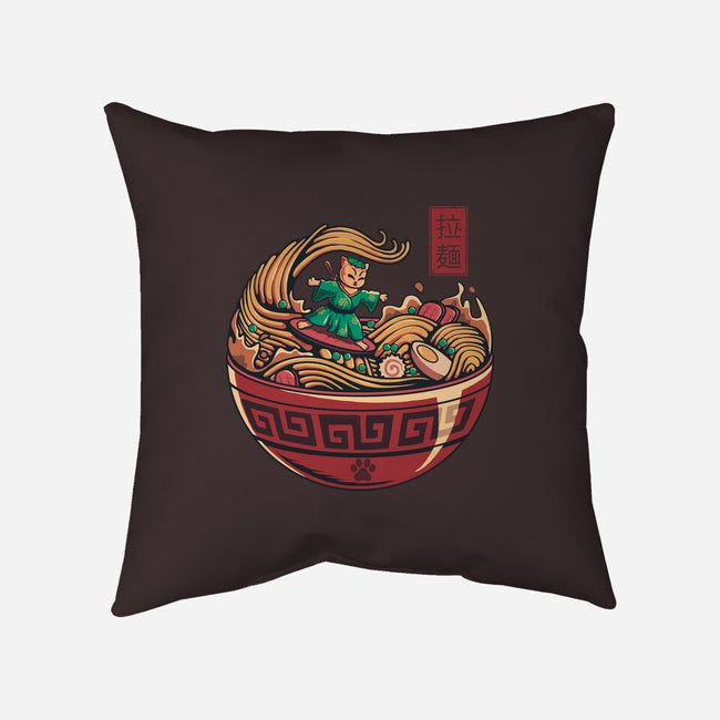 Ramen Surfing-None-Removable Cover-Throw Pillow-erion_designs