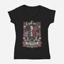 The Time Traveler Tarot-Womens-V-Neck-Tee-momma_gorilla