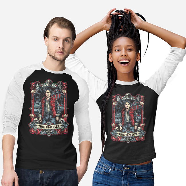 The Time Traveler Tarot-Unisex-Baseball-Tee-momma_gorilla