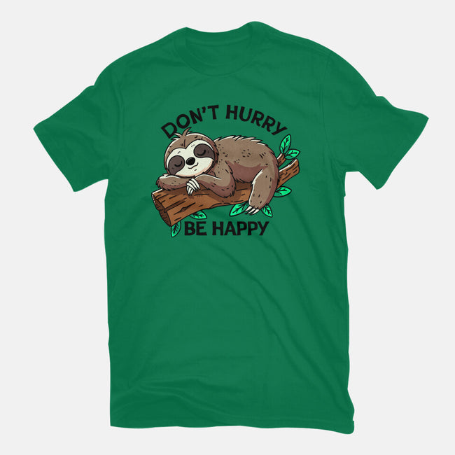 Don't Hurry Be Happy-Womens-Basic-Tee-fanfreak1