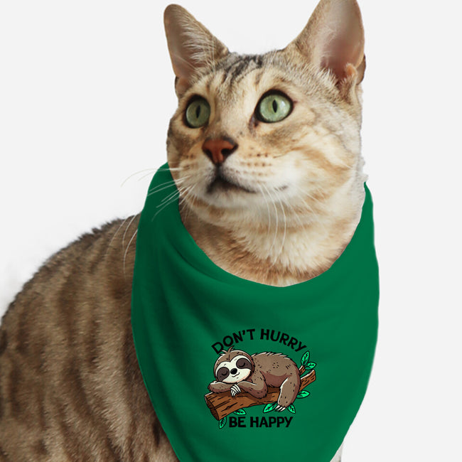 Don't Hurry Be Happy-Cat-Bandana-Pet Collar-fanfreak1