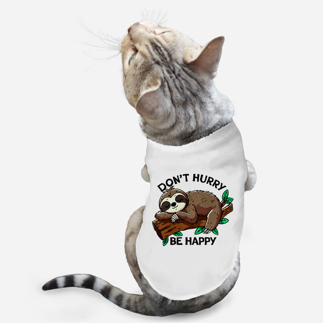 Don't Hurry Be Happy-Cat-Basic-Pet Tank-fanfreak1
