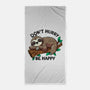 Don't Hurry Be Happy-None-Beach-Towel-fanfreak1