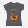 Fire Demon Meme Fine-Womens-V-Neck-Tee-Studio Mootant