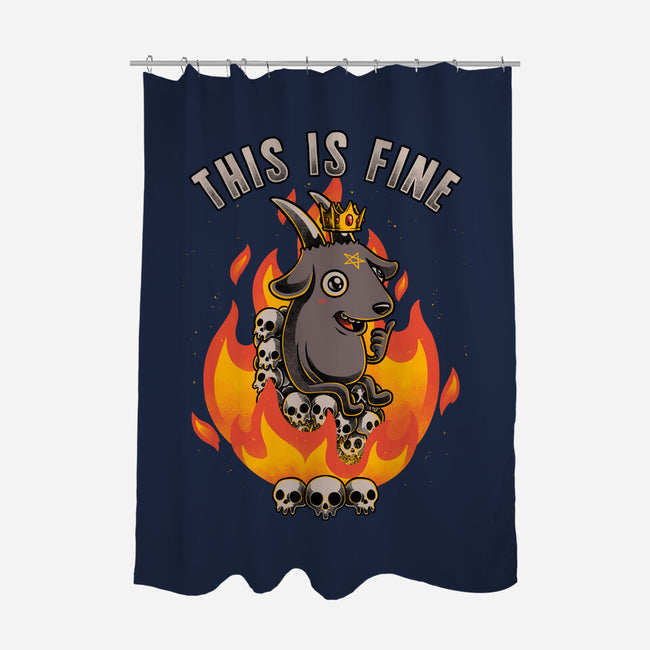 Fire Demon Meme Fine-None-Polyester-Shower Curtain-Studio Mootant