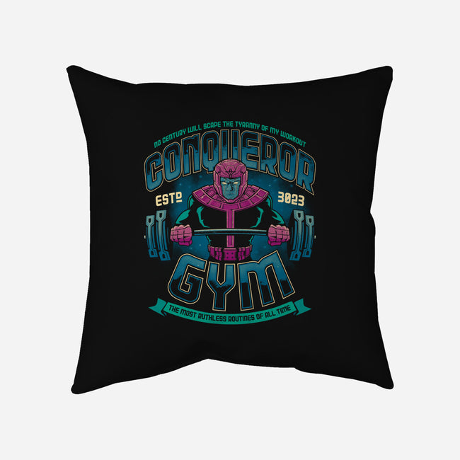 Conqueror Gym-None-Removable Cover-Throw Pillow-teesgeex