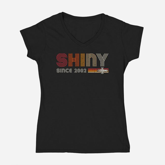 Shiny Since 2002-Womens-V-Neck-Tee-DrMonekers