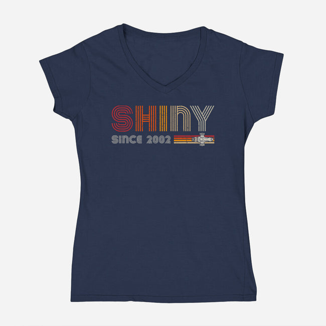 Shiny Since 2002-Womens-V-Neck-Tee-DrMonekers