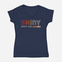 Shiny Since 2002-Womens-V-Neck-Tee-DrMonekers