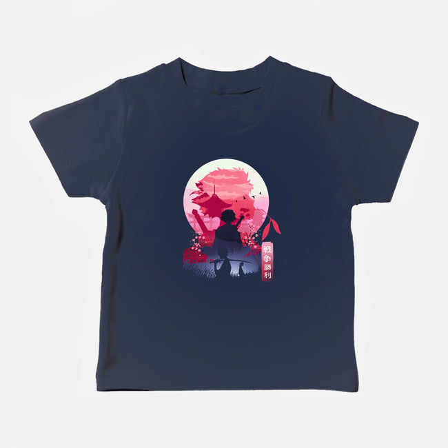 Samurai Landscape-Baby-Basic-Tee-dandingeroz