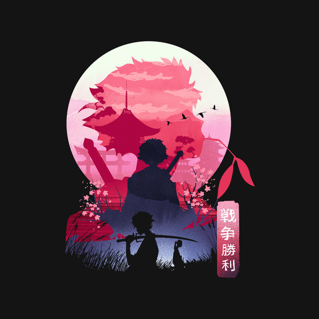 Samurai Landscape-Womens-Fitted-Tee-dandingeroz