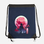 Samurai Landscape-None-Drawstring-Bag-dandingeroz