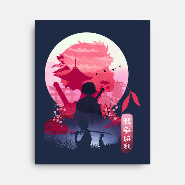 Samurai Landscape-None-Stretched-Canvas-dandingeroz
