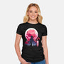 Samurai Landscape-Womens-Fitted-Tee-dandingeroz