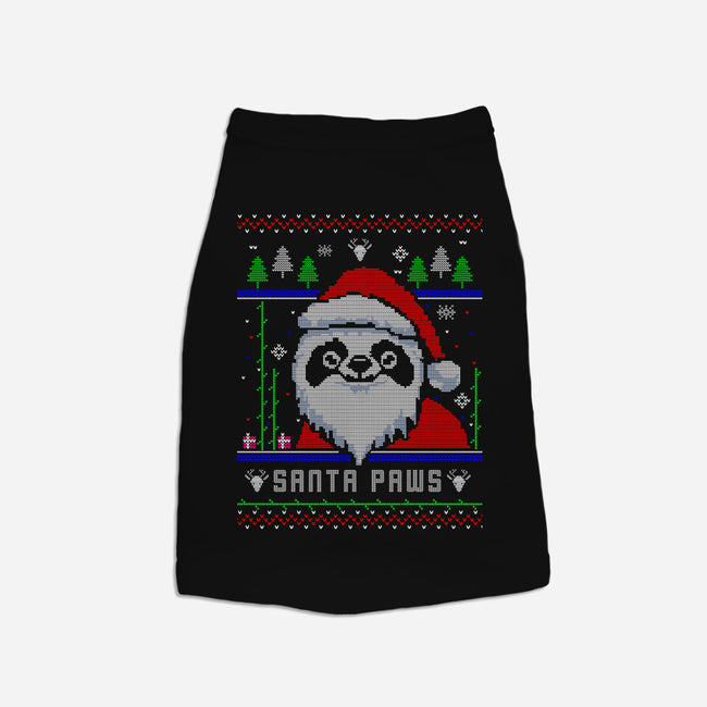 Santa Paws Christmas Panda-Cat-Basic-Pet Tank-constantine2454