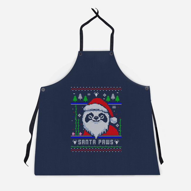 Santa Paws Christmas Panda-Unisex-Kitchen-Apron-constantine2454