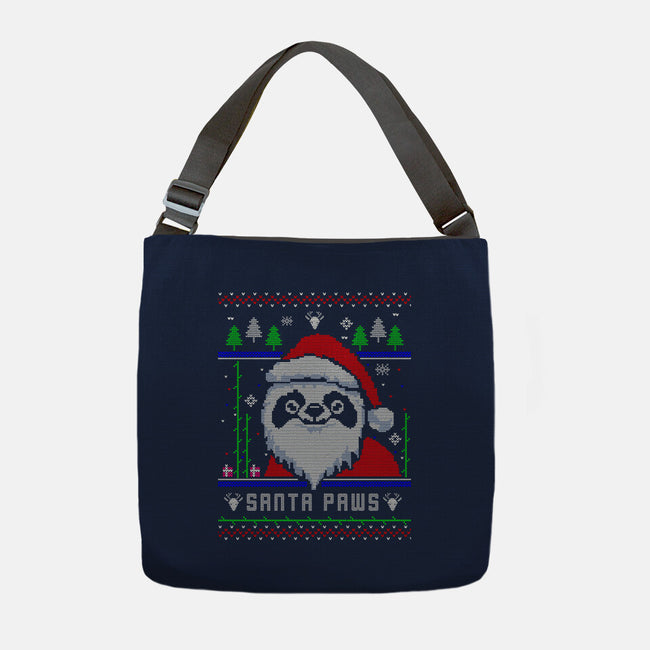 Santa Paws Christmas Panda-None-Adjustable Tote-Bag-constantine2454