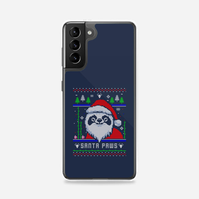 Santa Paws Christmas Panda-Samsung-Snap-Phone Case-constantine2454