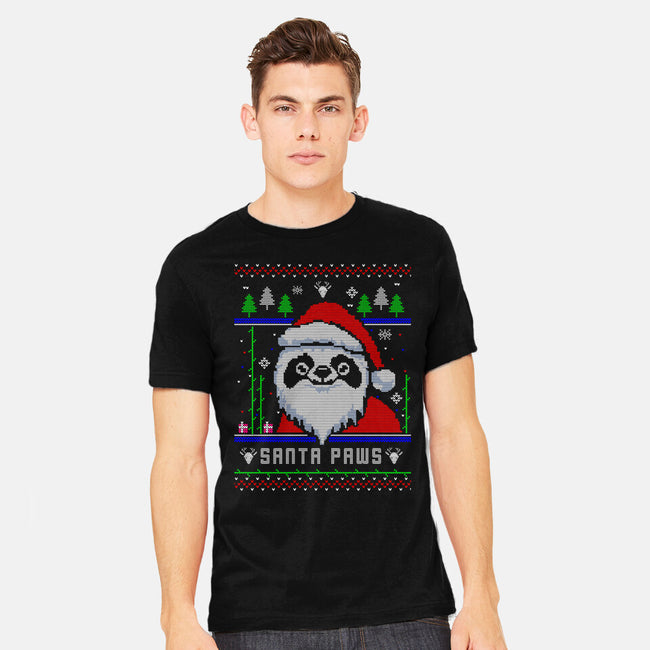 Santa Paws Christmas Panda-Mens-Heavyweight-Tee-constantine2454