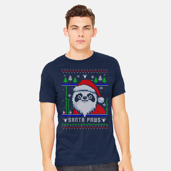 Santa Paws Christmas Panda-Mens-Heavyweight-Tee-constantine2454