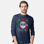 Santa Paws Christmas Panda-Mens-Long Sleeved-Tee-constantine2454