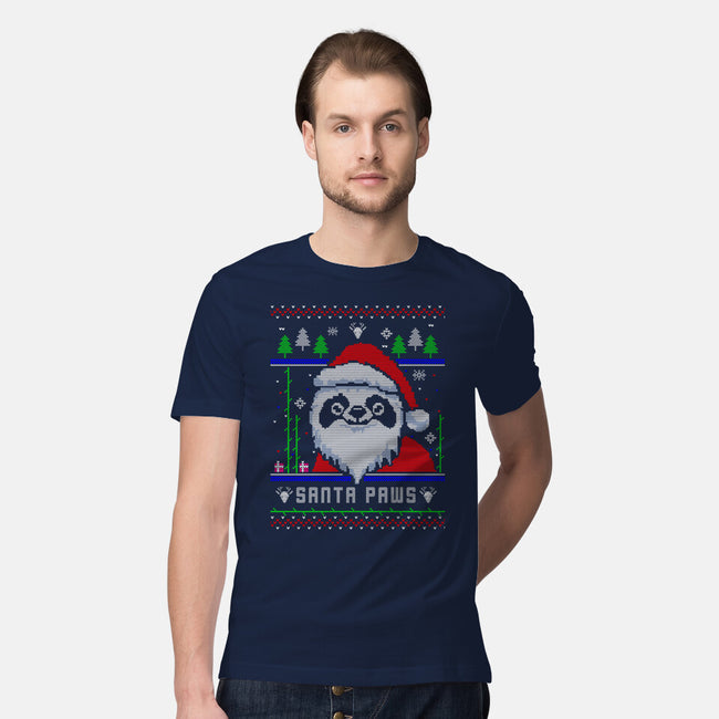 Santa Paws Christmas Panda-Mens-Premium-Tee-constantine2454