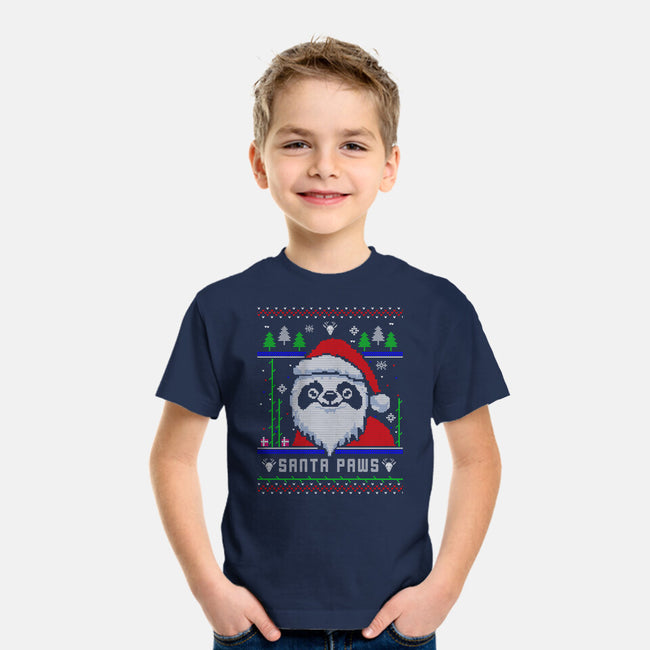 Santa Paws Christmas Panda-Youth-Basic-Tee-constantine2454