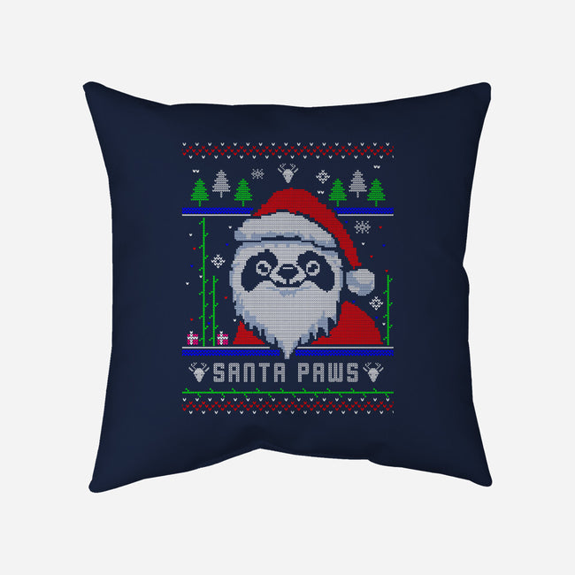 Santa Paws Christmas Panda-None-Non-Removable Cover w Insert-Throw Pillow-constantine2454