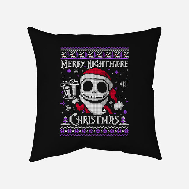 Merry Nightmare Christmas-None-Removable Cover w Insert-Throw Pillow-NemiMakeit