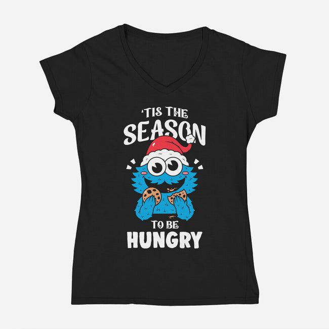 Hungry Monster-Womens-V-Neck-Tee-krisren28