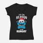 Hungry Monster-Womens-V-Neck-Tee-krisren28